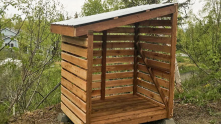 Photo of firewood shed