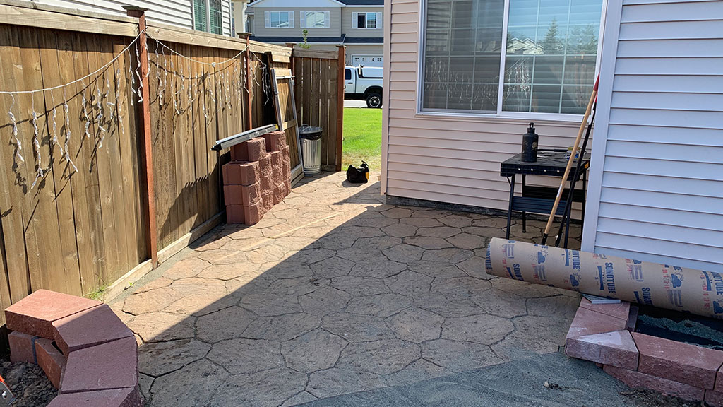 Stone patio of Multi Project Residential project.